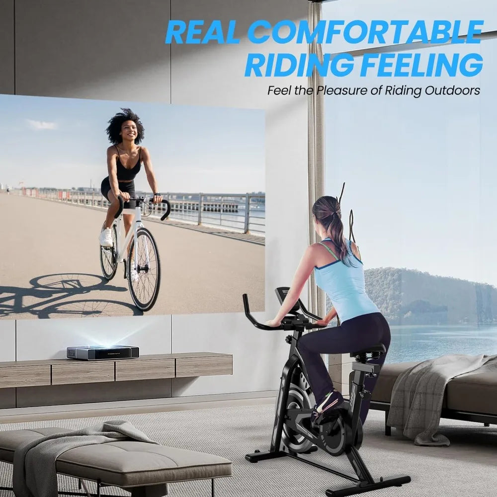 Exercise Bike-Indoor Cycling Bike Stationary for Home,Indoor bike With Comfortable Seat Cushion and Digital Display,Fitness