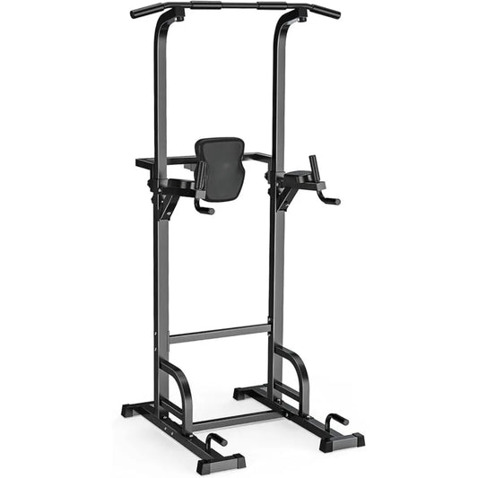 Power Tower Dip Station Pull Up Bar for Home Gym Strength Training Workout Equipment, 400LBS. weights ,Weight Lifting